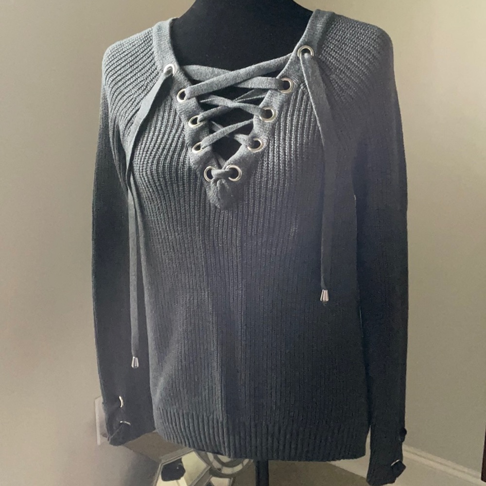 Riveted V-Neck Sweater